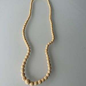 Vintage antique carved ivory necklace